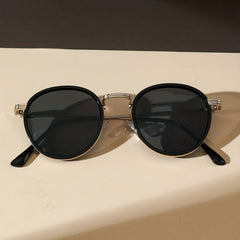 Metal Round Frame Sunglasses Vintage Cat Eye Glasses UV400