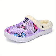 Women's Casual Butterfly Pattern Warm Slippers