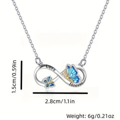 Cartoon Butterfly Pendant Necklace - Holiday Gift for Friends