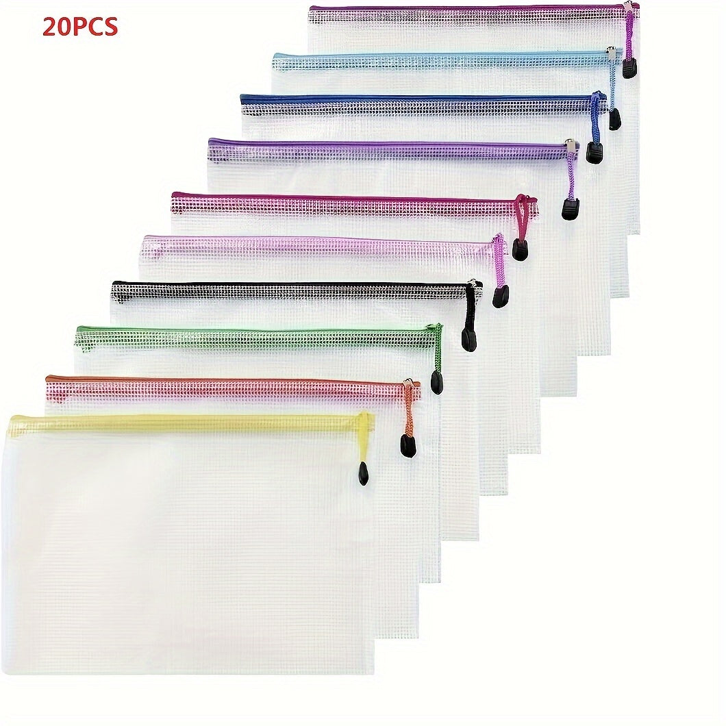 A4 Waterproof Zipper Bag Document Storage for School Office