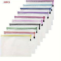 A4 Waterproof Zipper Bag Document Storage for School Office