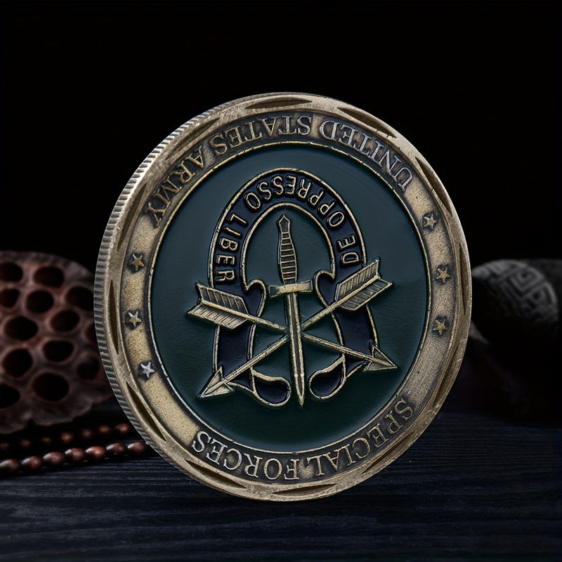 US Army Special Forces Challenge Coin Green Beret Coin