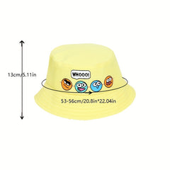 Cartoon Print Breathable Bucket Hat For Kids Outdoors