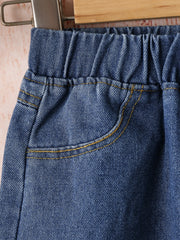 Girls Wide Leg Ripped Jeans