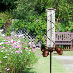 1pc Weathervanes Measure Rain Gauge 7 Capacity Glass Rain Tube Yard Trim Outdoor