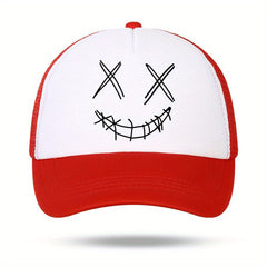 Cracked Corner Of The Mouth Print Men's Sunshade Mesh Hat