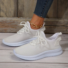 Women's Lace up Breathable Mesh Sneakers Casual Running Shoes