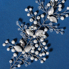 Bridal Crystal Faux Pearl Head Piece Hair Accessories Wedding