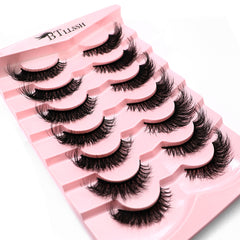 7 Pairs Thick Fluffy False Eyelashes Lengthening Lashes