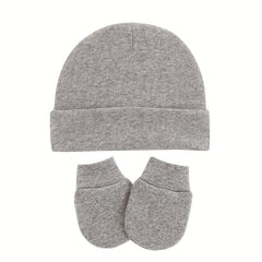 Newborn Beanie Cap & Mittens Set for Boys and Girls