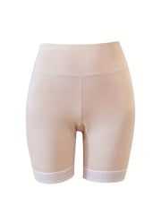 Lace Trim High Waist Safety Shorts