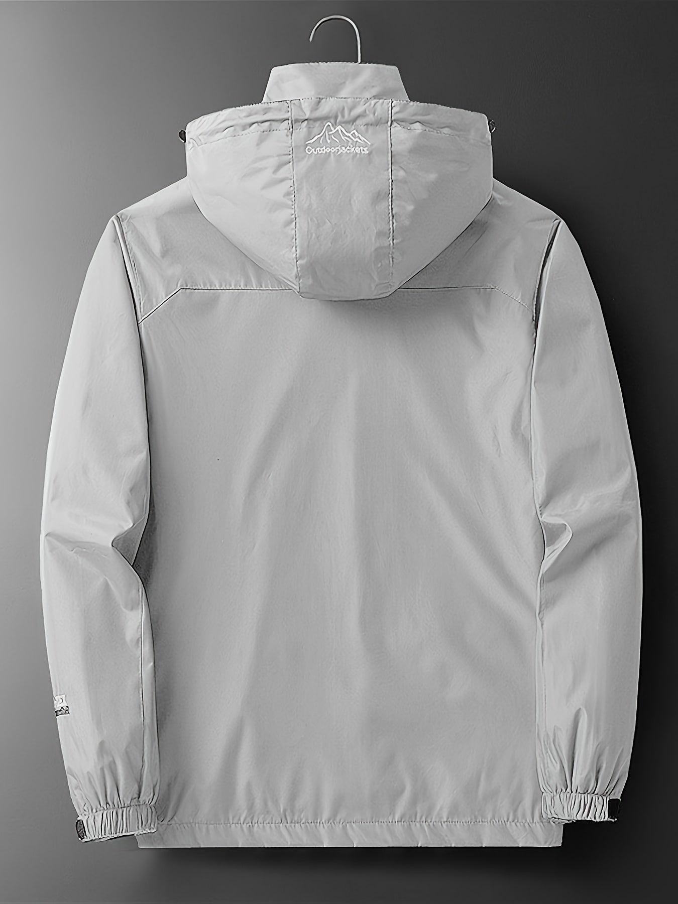 Waterproof Hooded Jacket Full Zipper Climbing Coat