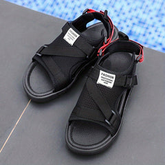 Men's Lightweight Canvas Open Toe Sandals For Outdoor Summer
