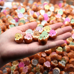 56pcs DIY Mini Eggshell Chicks Glow-in-the-Dark Resin Mini Toys