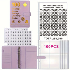 100 Envelope Challenge Binder Couple Savings Method 5050 Fun Savings