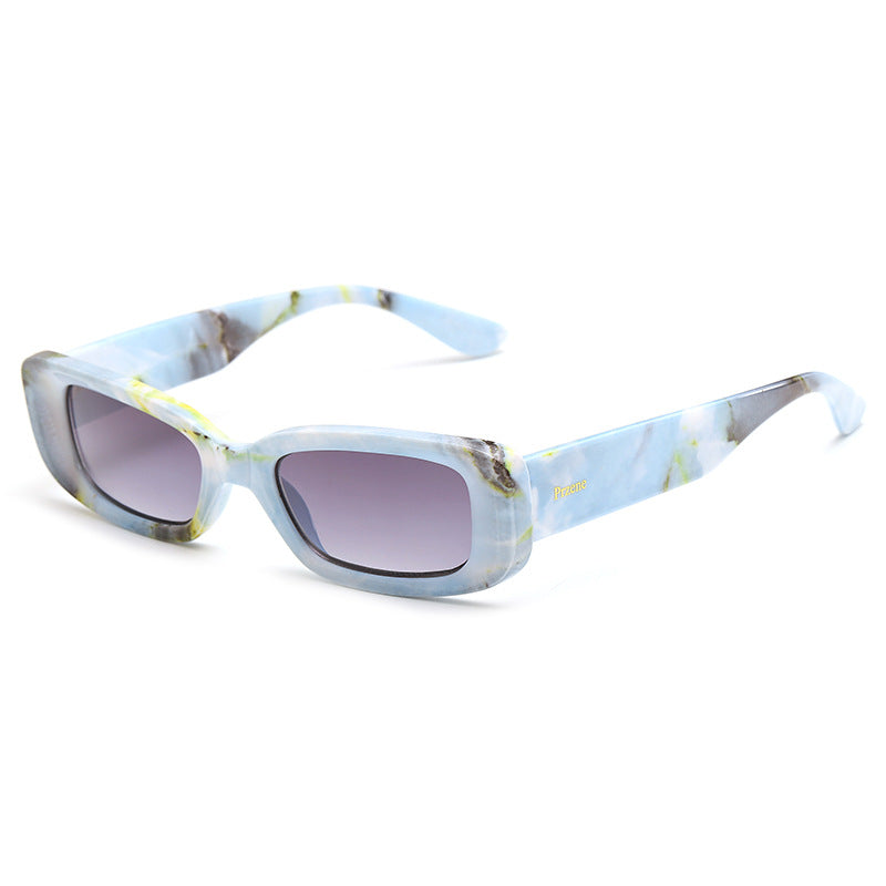 Men's Marble Square Small Frame Sunglasses