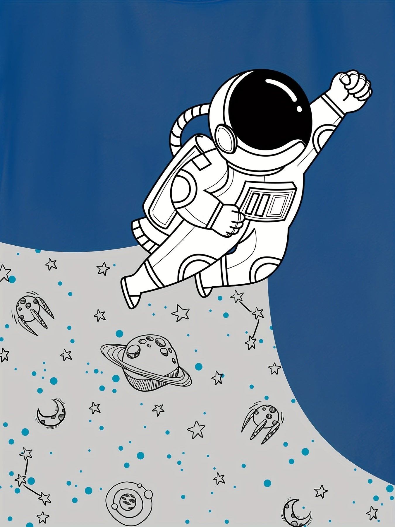 Boys Astronaut Graphic Pajama Set, Short Sleeve T-shirt and Shorts
