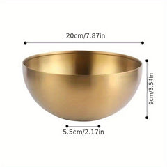 Stainless Steel Salad Bowl Instant Noodle Bowl Serving Bowl