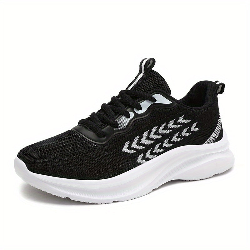 Women's Arrow Pattern Running Shoes Flying Woven Gym Lace Up Outdoor Sneakers