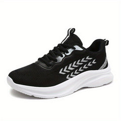 Women's Arrow Pattern Running Shoes Flying Woven Gym Lace Up Outdoor Sneakers