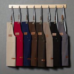 Solid Apron Work Strap Breathable Pocket Waist Overall