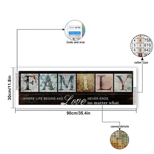 FAMILY Full Diamonds Painting Home Decoration Diamond Picture