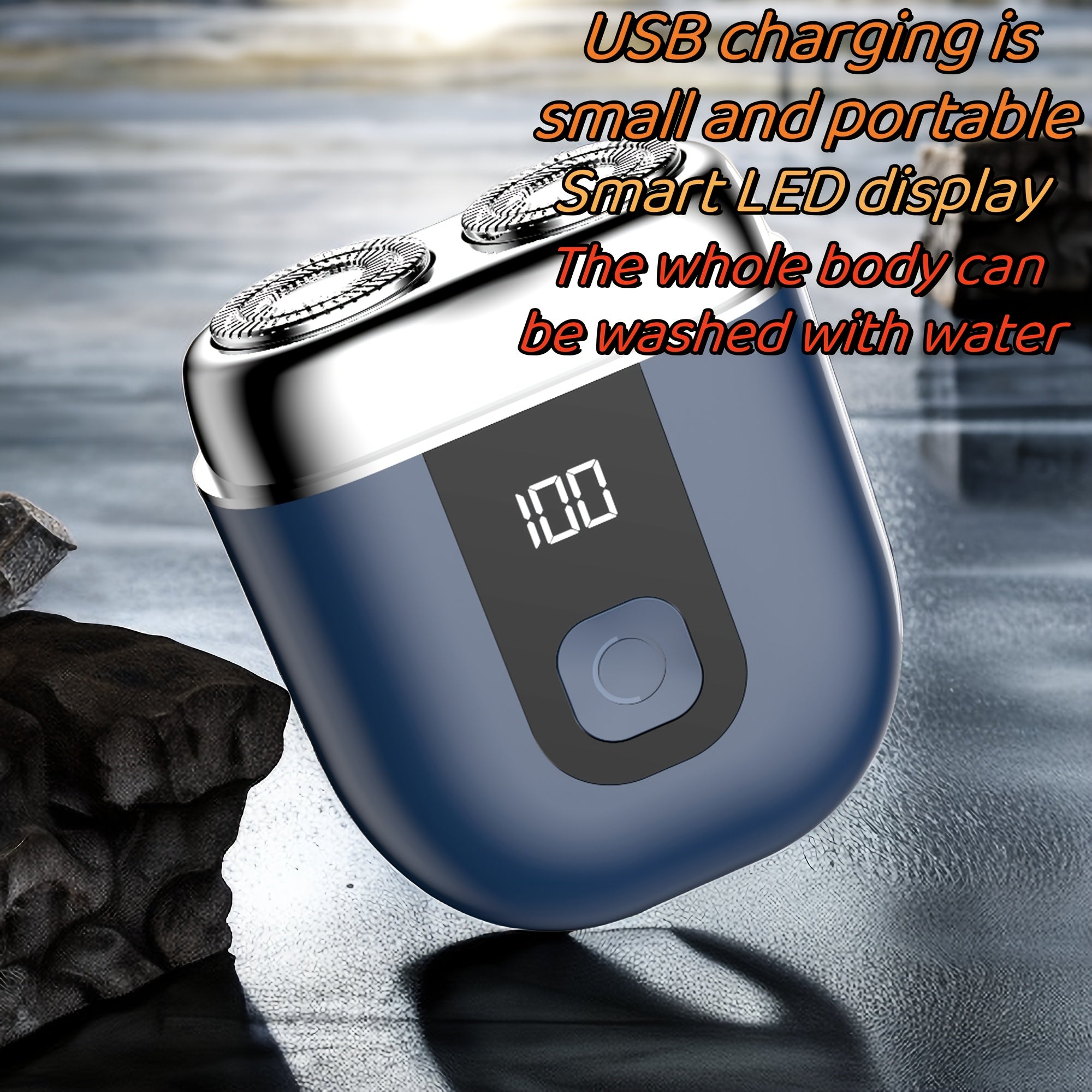 Portable Beard Shaver Double Head Mini Shaver Smooth Comfortable Blade