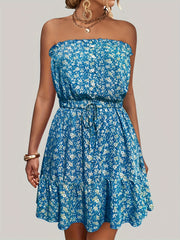 Floral Off Shoulder Summer Dress Sexy Sleeveless