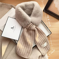 Women's Winter Plush Knitted Scarf Warm Collar