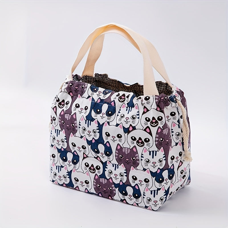 Japanese Bento Bag Ice Pack Outdoor Picnic Lunch Box Bag Waterproof Insulated