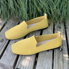 Women's Braided Soft Sole Flat Shoes Lightweight Slip On Casual Comfy Shoes