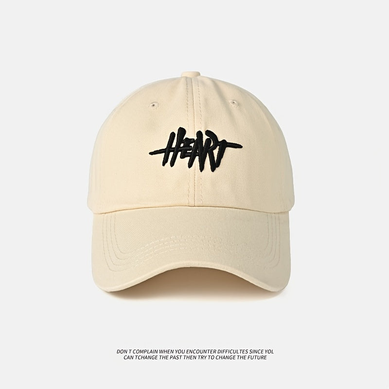 Heart Embroidery Baseball Cap Casual Sports Hat Adjustable Lightweight