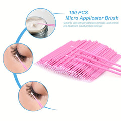 252pcs Eyelash Extension Supplies Lash Tapes Micro Brush Applicators
