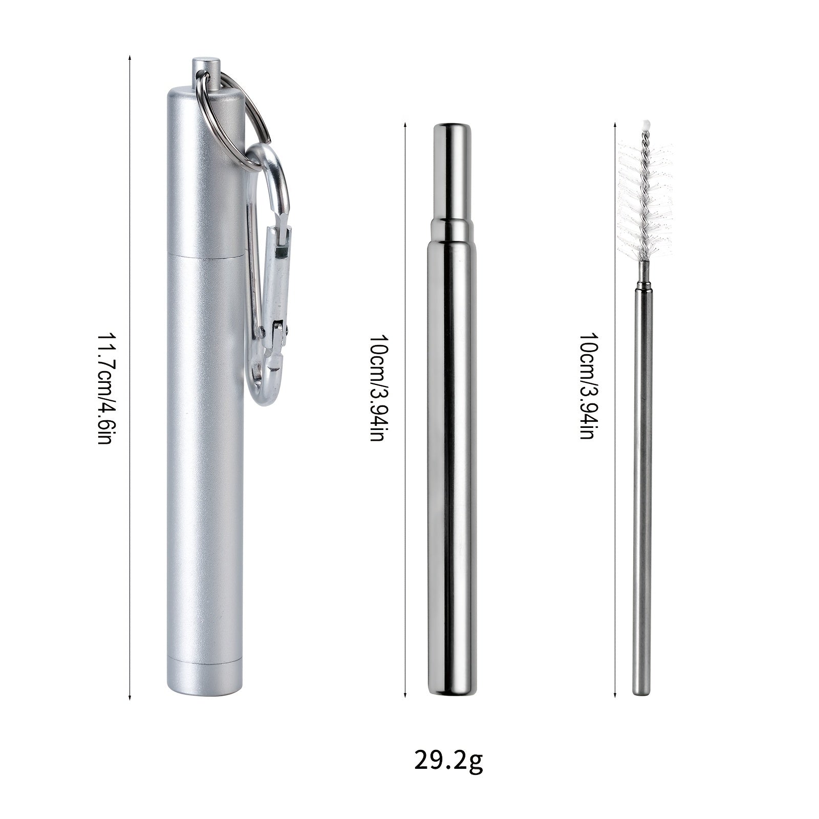 Portable Telescopic Straw Set Stainless Steel