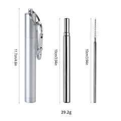 Portable Telescopic Straw Set Stainless Steel