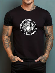 Men's Printed Leisure Sports T-shirt Casual Stretch Tee Shirt