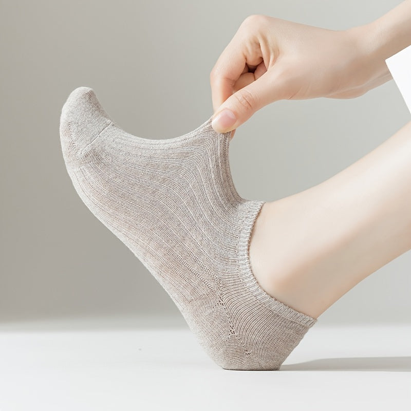 5 Pairs Soft Lightweight Low Cut Ankle Socks Women's Stockings