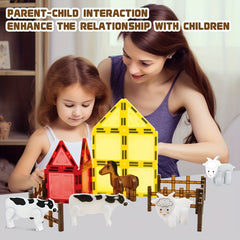 30pcs Magnetic Toy Set Farm Animal Theme Interactive with Family Fun
