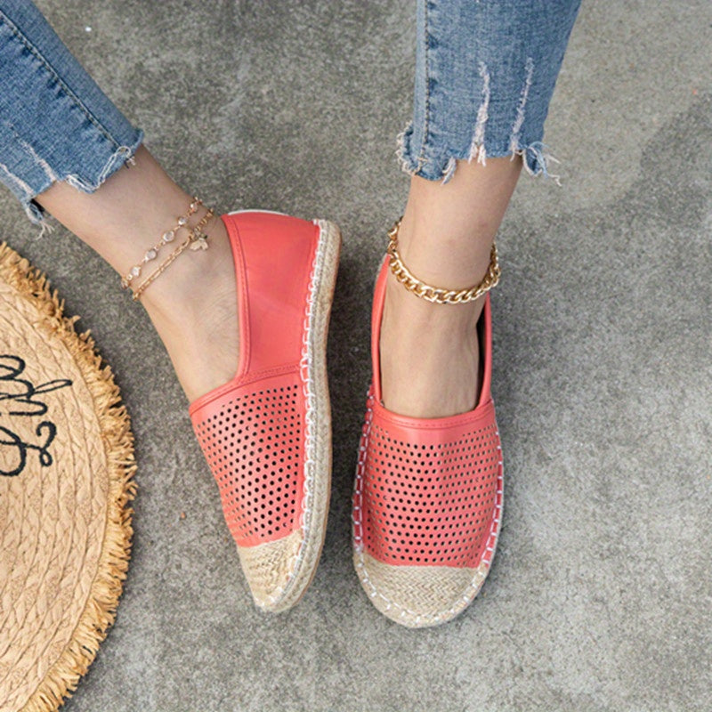 Women's Breathable Espadrille Flat Shoes Slip On Loafers