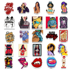 50pcs Sexy Beauty Waterproof Sticker Cartoon Doodle DIY Creative Toy