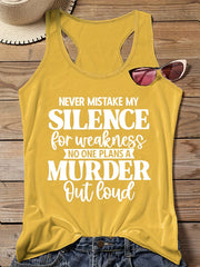Women's Slogan Print Vest Top