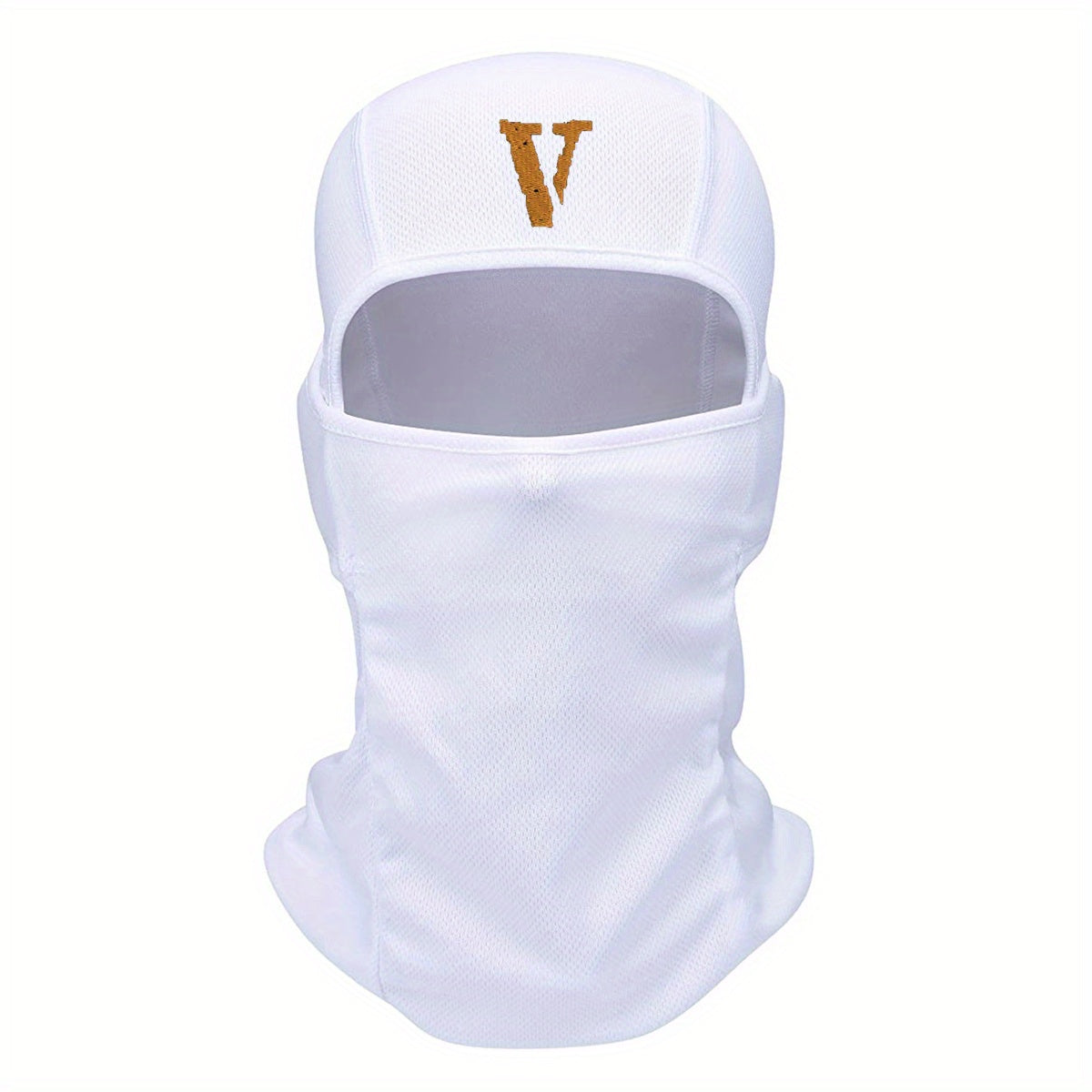 Letter V Print Balaclava Hat Windproof Sun Hat