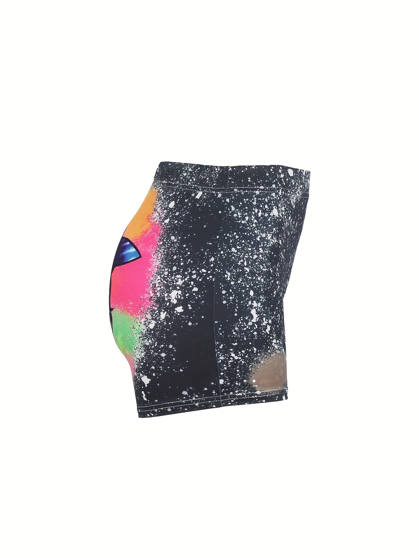 Graphic Print Skinny Shorts Casual Shorts For Spring & Summer Women's Clothing