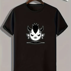 Demon Pattern Print Men's Comfy Sports T-shirt