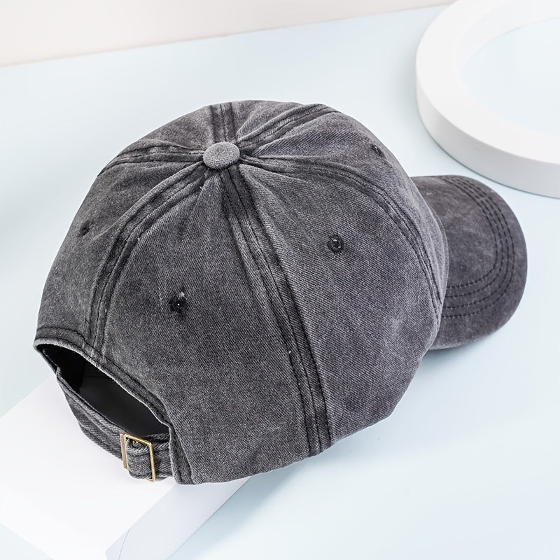 Love Print Washed Baseball Cap Casual Sun Hats Unisex Dad Hat