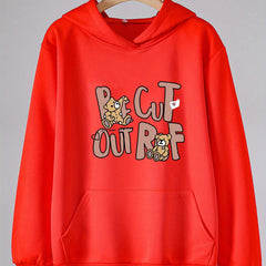 Girls Cartoon Bear Pattern Hooded Sweatshirt for Spring and Autumn