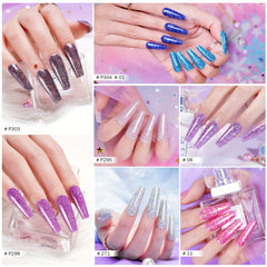 20-Color Dip Powder Nail Kit, Glitter Starter Set for Beginners