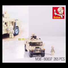 Vehicle Building Block Toys with Two Figures Classic Car Model DIY Toy