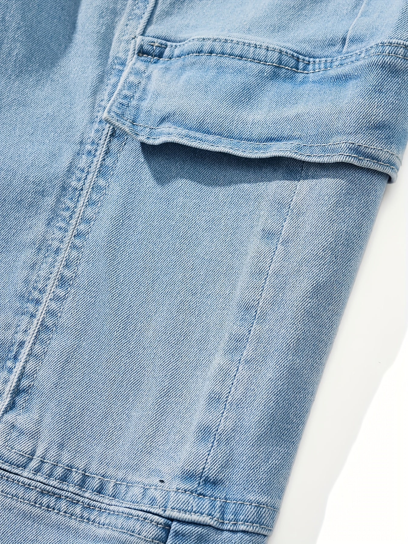 Baggy Pocket Cotton Jeans Men s Casual Loose Fit Stretch Denim Pants