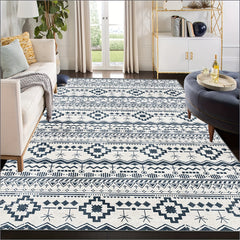 Large Bohemian Reversible Mats Non-slip Plastic Straw Rug Outdoor Area Rug
